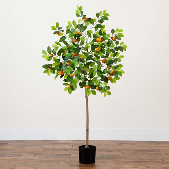 5ft. Potted Artificial Tangerine Tree